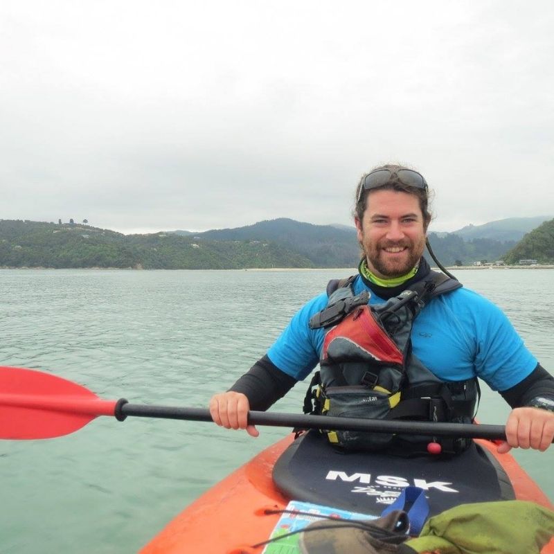 Tim Boon during his time as a kayak instructor