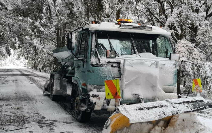 Clearing snow in Central Otago earlier this year