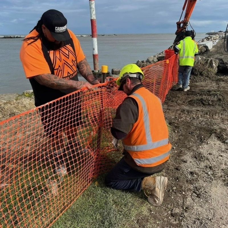 Mike on the job during the Whanganui Port Revitalisation project